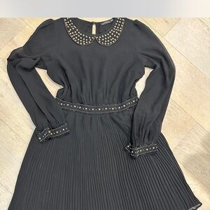 Portmans Black Dress with Gold Accents